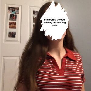 Semi Cropped Striped Shirt